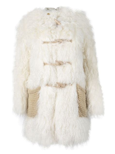 yves saint laurent shearling jacket|Yves Saint Laurent Shearling dufflecoat .